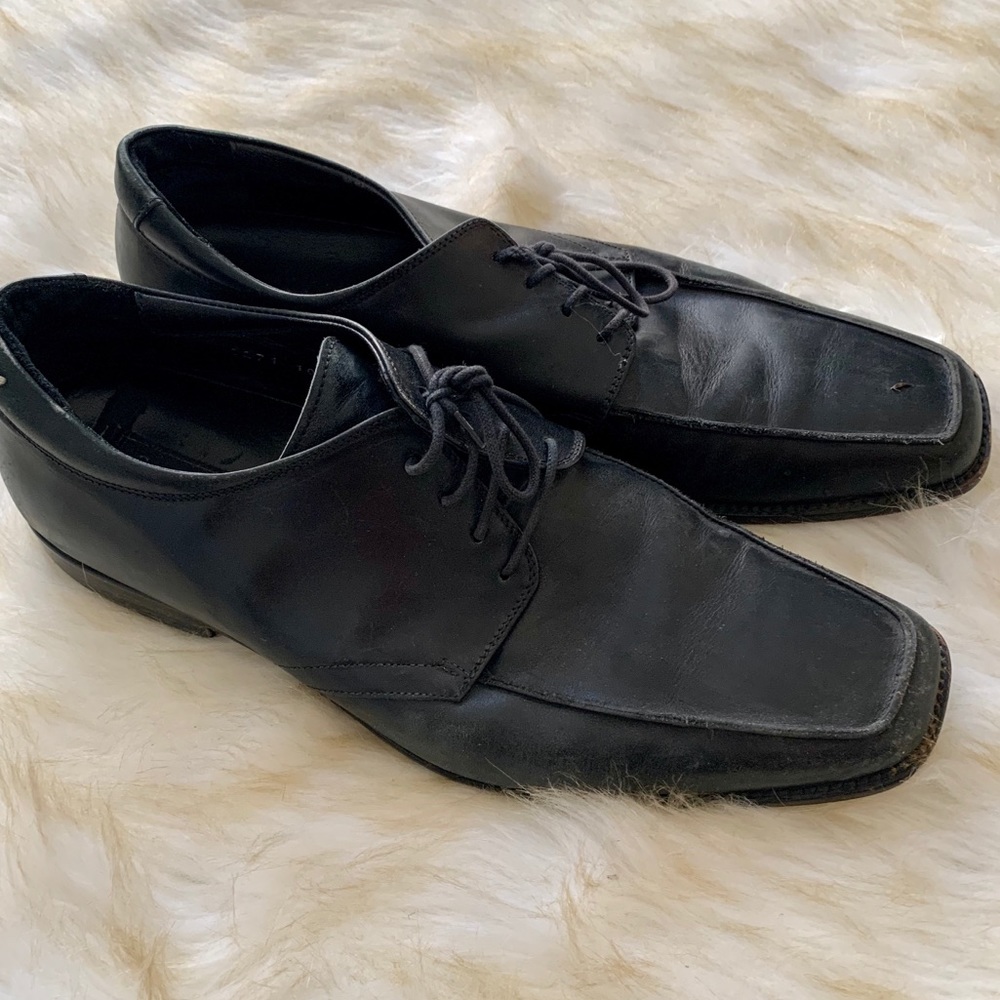 Gordon Rush Italian Leather Black Oxford Shoes 10